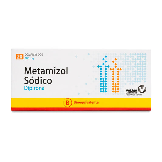Dipirona Metamizol Sódico 300 MG x 20 Comprimidos