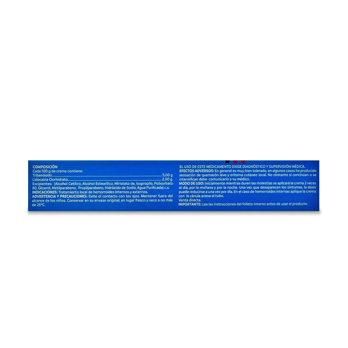 Gesiproct Crema Rectal Tribesonido 5 G / Lidocaina 2 G
