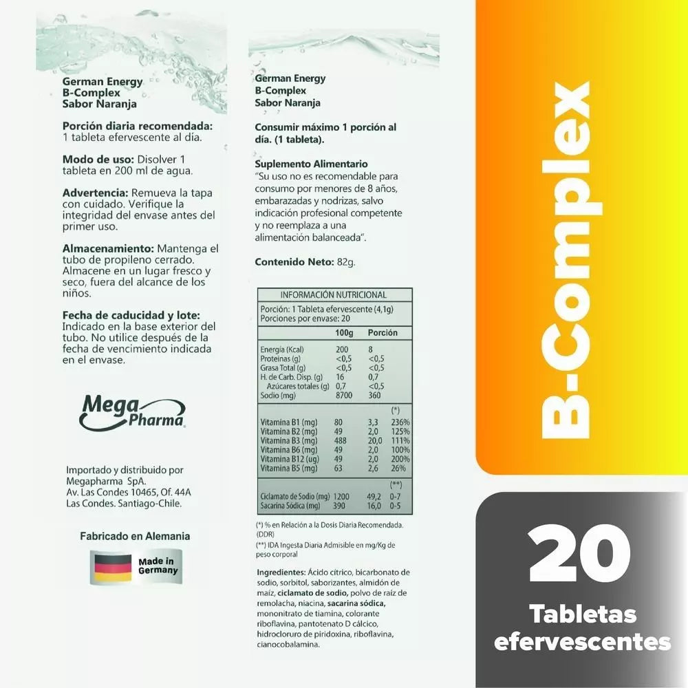 B-Complex Efervescente x 20 Tabletas