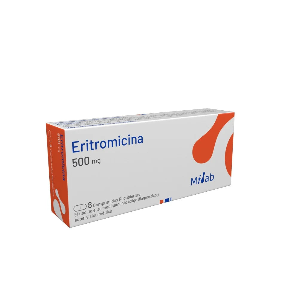 Eritromicina 500 MG x 8 Comprimidos