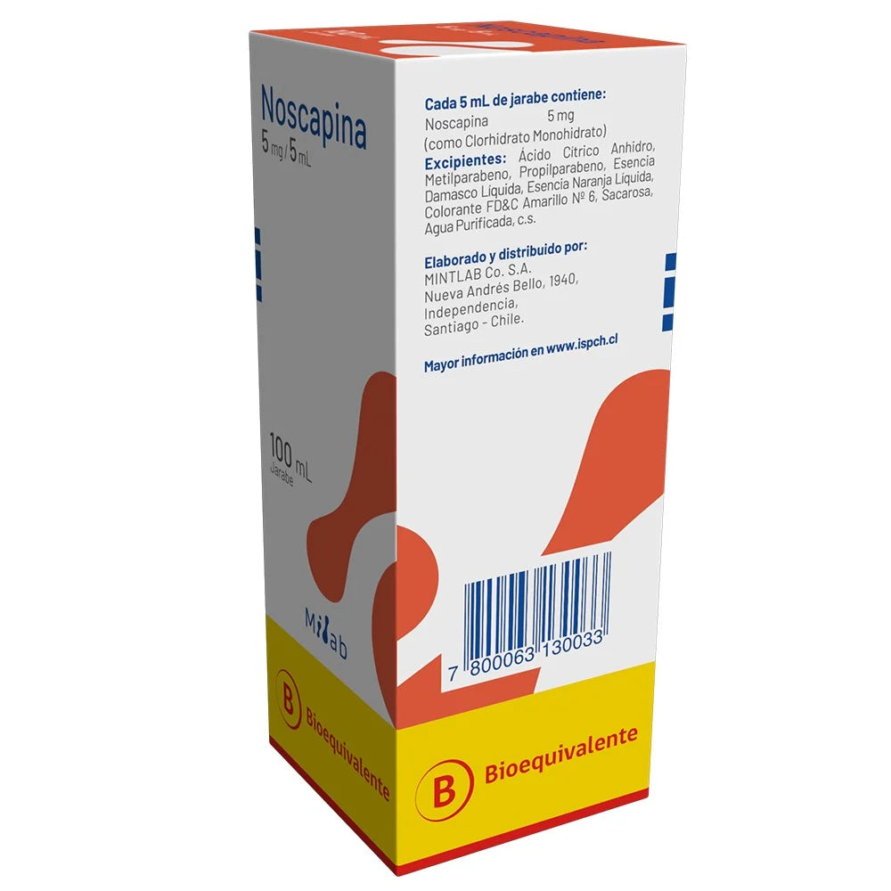 Noscapina Jarabe 5 MG / 5 ML 100 ML