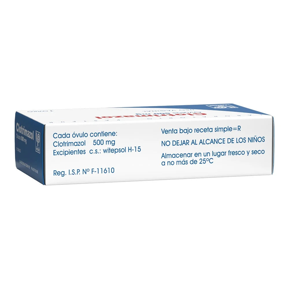 Clotrimazol 500 MG Óvulos Vaginales x 1 Unidades