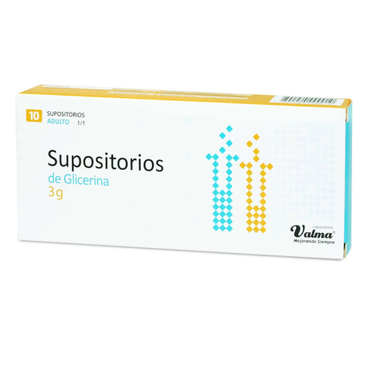 Supositorios de Glicerina Adulto 3 G 10 Unidades