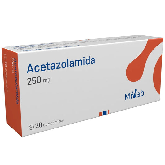 Acetazolamida 250MG x 20 Comprimidos MILAB