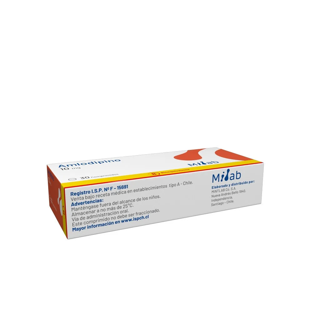 Amlodipino 10 MG x 30 Comprimidos