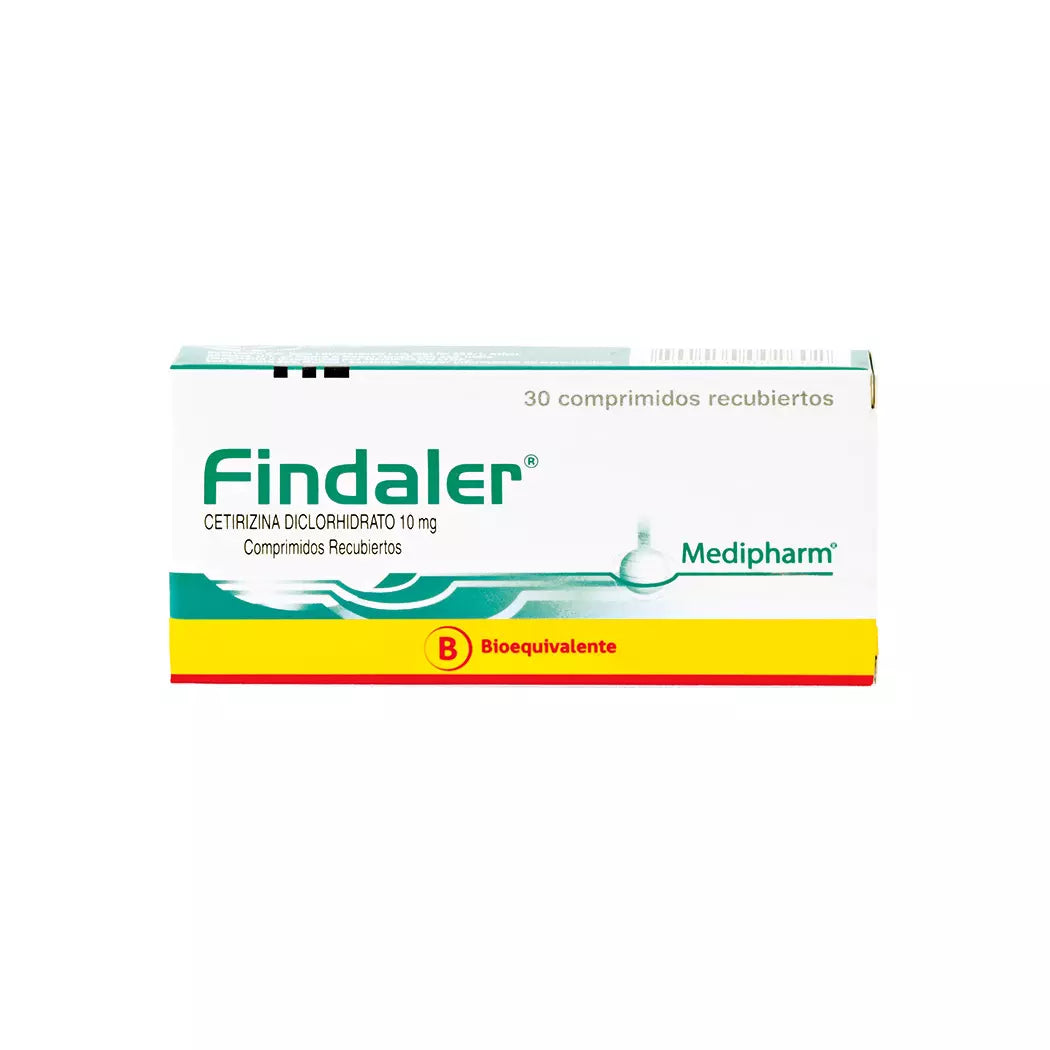 Findaler Cetirizina Diclorhidrato 10 MG x 30 Comprimidos