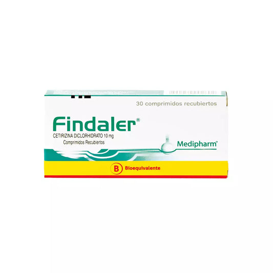 Findaler Cetirizina Diclorhidrato 10 MG x 30 Comprimidos
