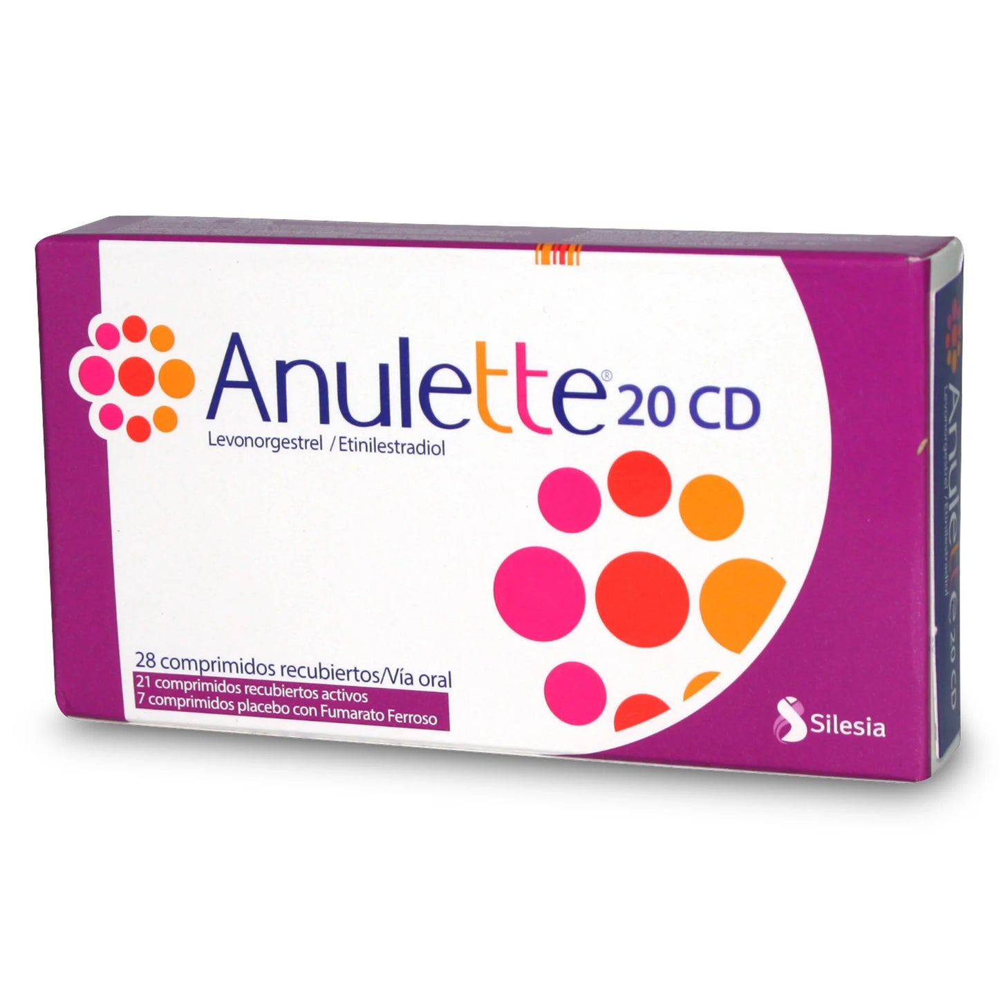 Anulette 20 CD Etinilestradiol 20 MCG / Levonorgestrel 100 MCG 28 Comprimidos