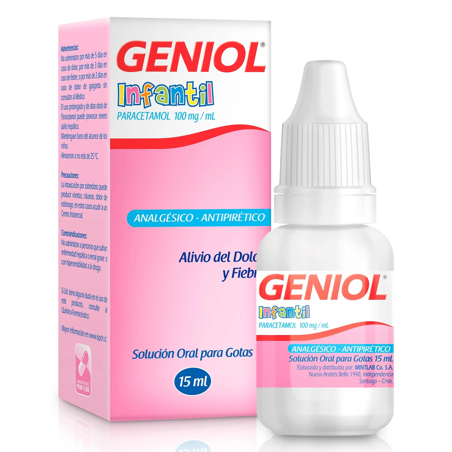 Geniol Infantil Gotas Paracetamol 100 MG 15 ML