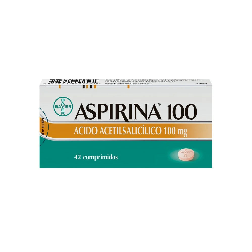 Aspirina Ácido Acetilsalicílico 100 MG 42 Comprimidos