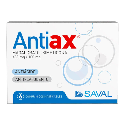 Antiax Magaldrato 480 MG / Simeticona 100 MG 6 Comprimidos