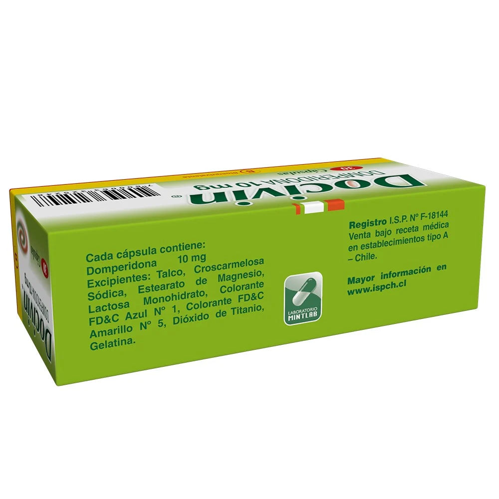Docivin Domperidona 10 MG x 30 Cápsulas