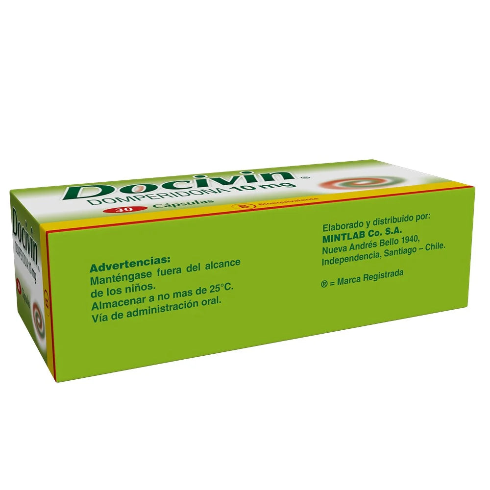 Docivin Domperidona 10 MG x 30 Cápsulas