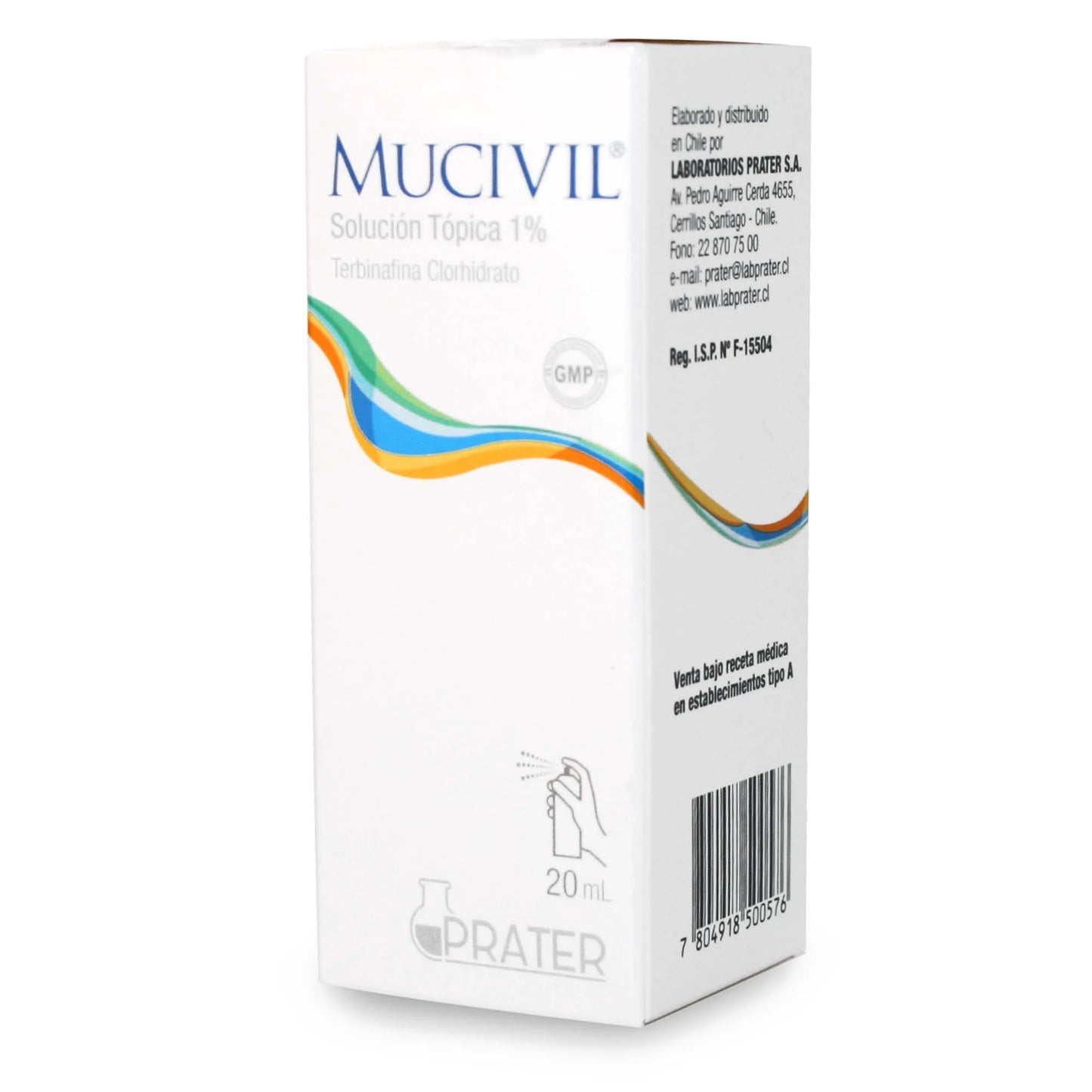 Mucivil Spray Solución Tópica 1% 20 ML