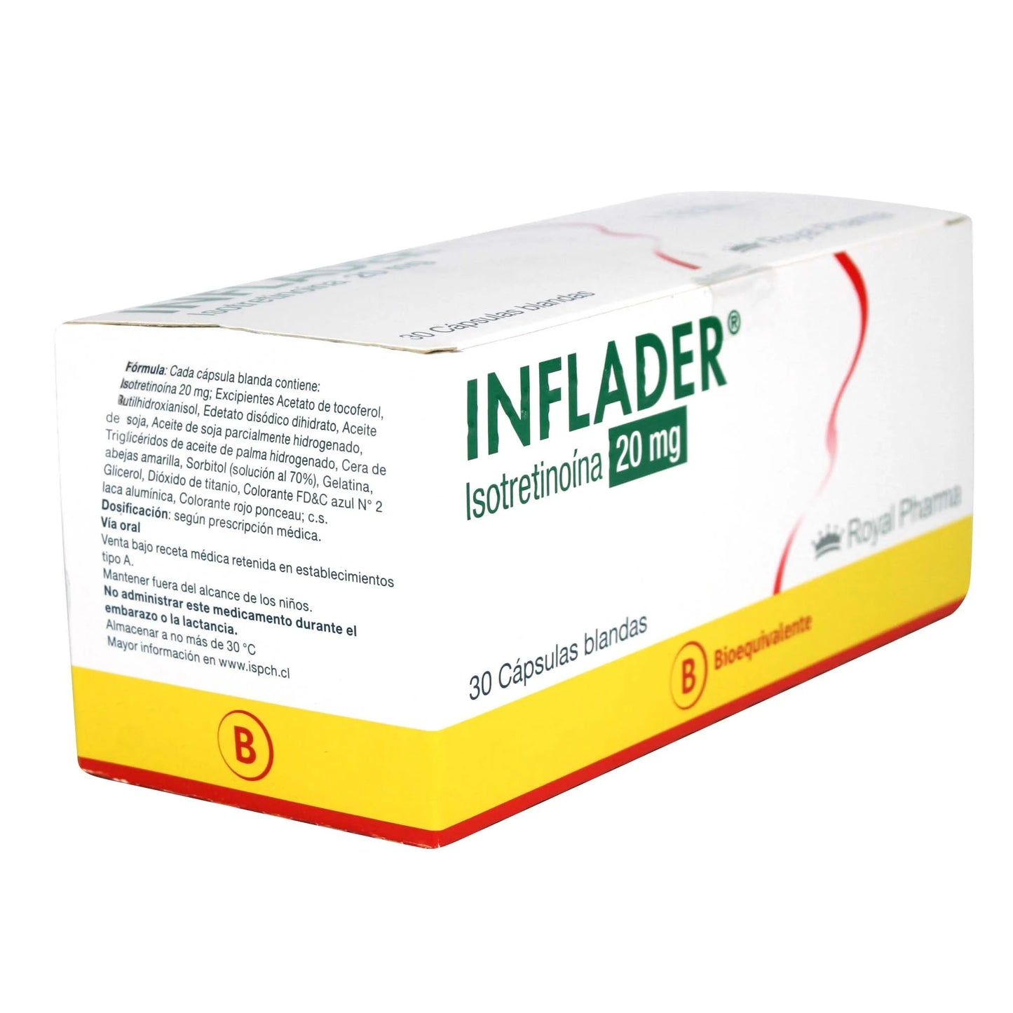 Inflader Isotretinoína 20 MG x 30 Cápsulas Blandas