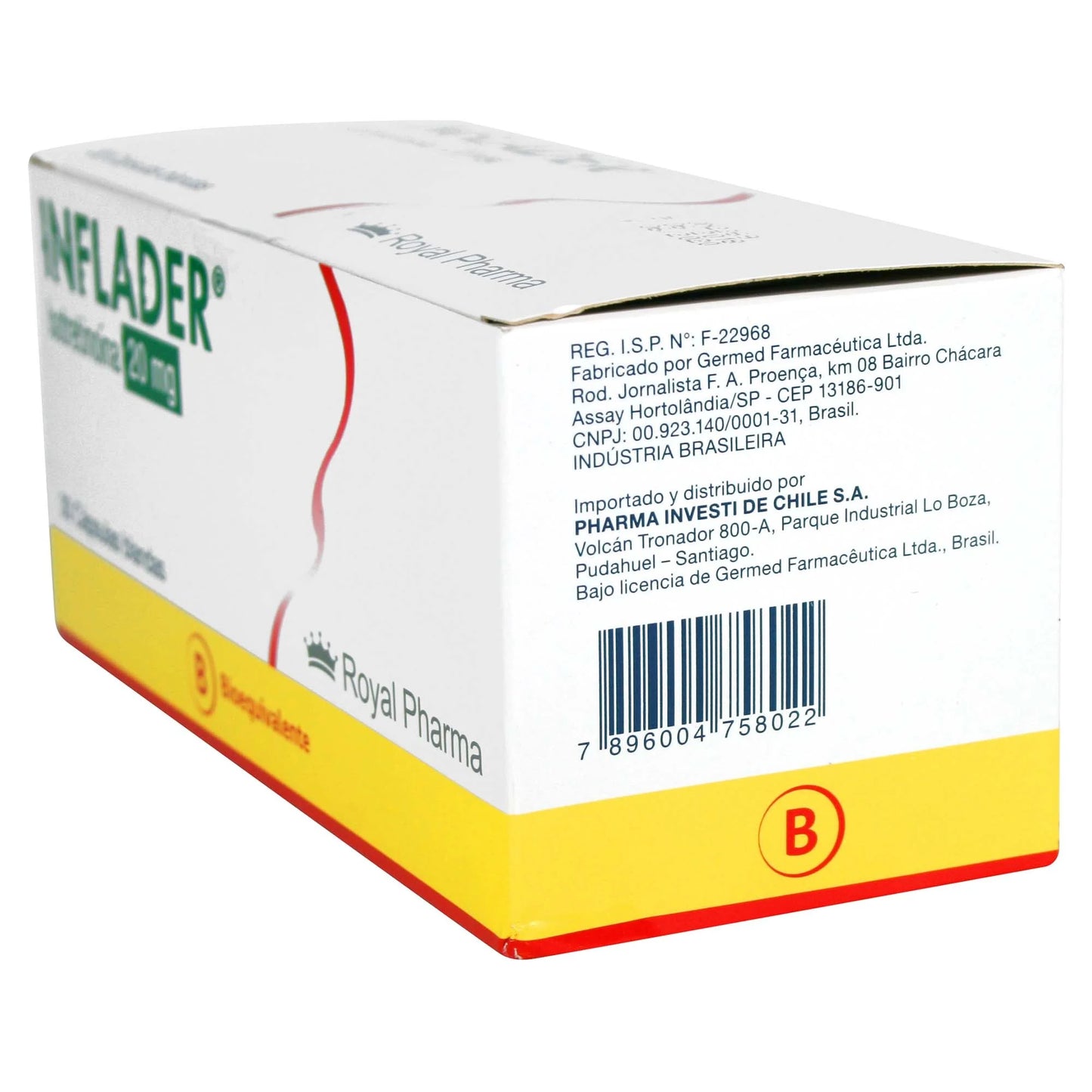 Inflader Isotretinoína 20 MG x 30 Cápsulas Blandas