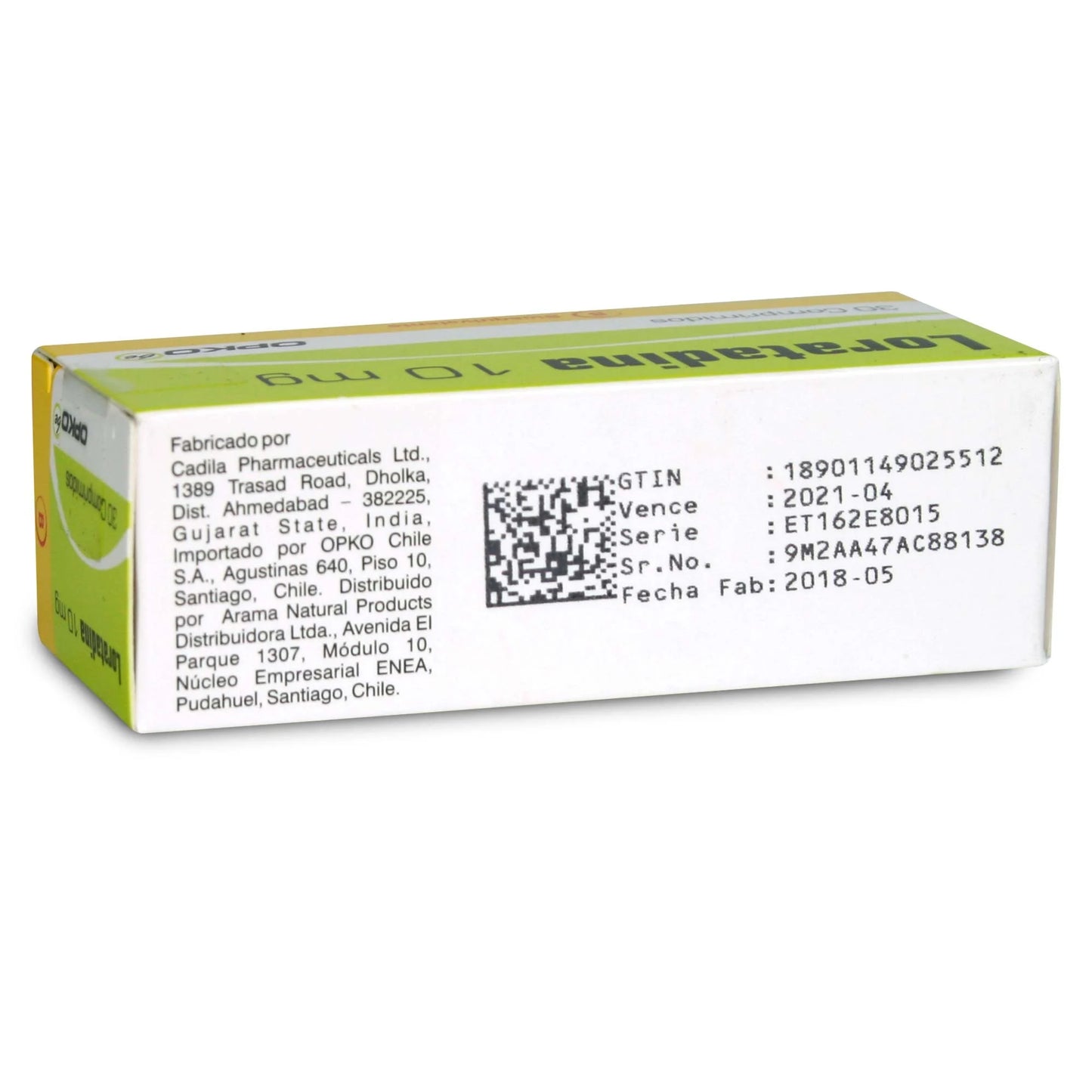 Loratadina 10 MG x 30 Comprimidos Opko