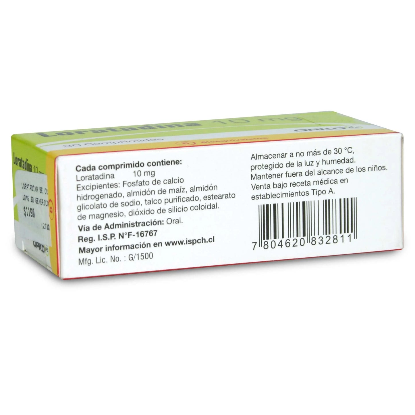 Loratadina 10 MG x 30 Comprimidos Opko