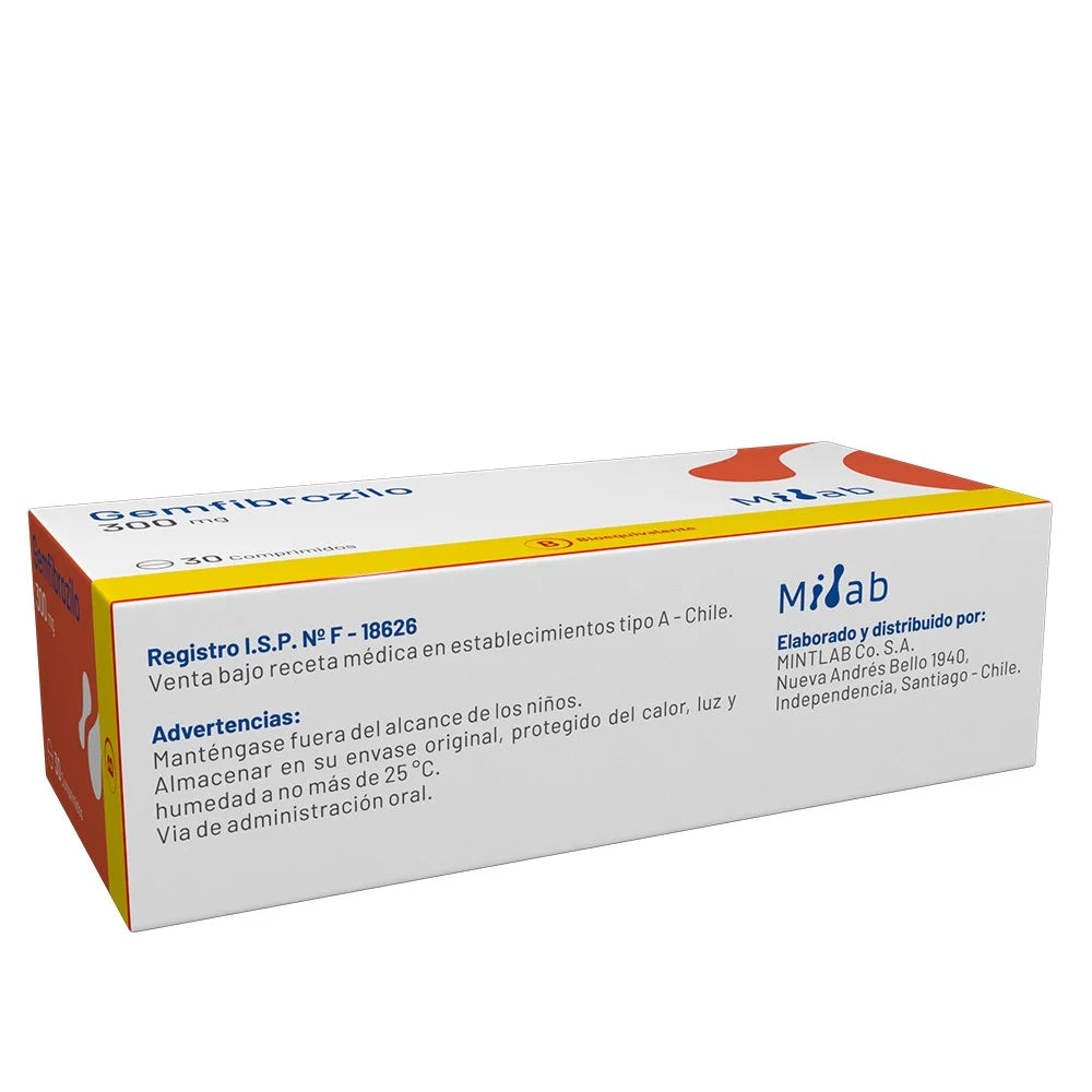 Gemfibrozilo 300 MG x 30 Comprimidos