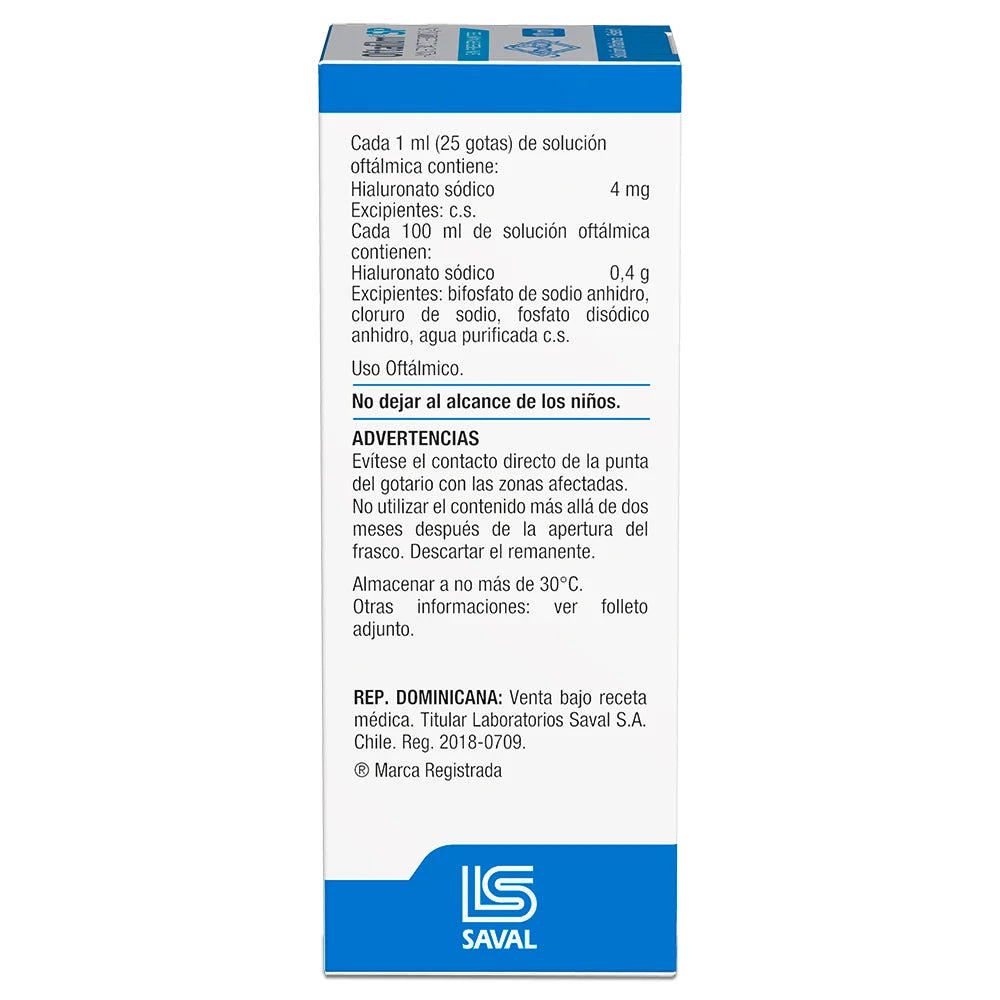Oftafilm SP Hialuronato de Sodio 0.4% Solución Oftálmica x 10 ML