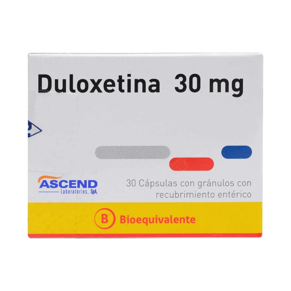 Duloxetina 30 MG x 30 Cápsulas Ascend