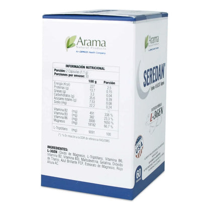 Seredan 3 L Triptófano Vitamina B x 60 Cápsulas