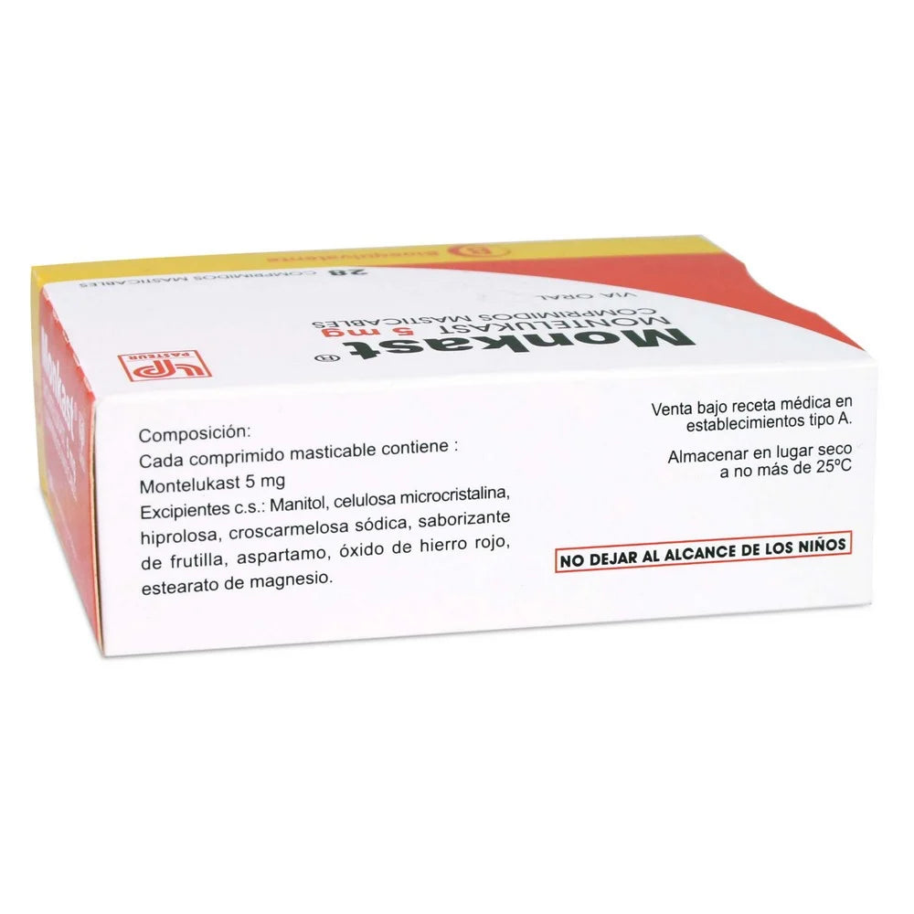 Monkast Montelukast 5 MG x 28 Comprimidos Masticables