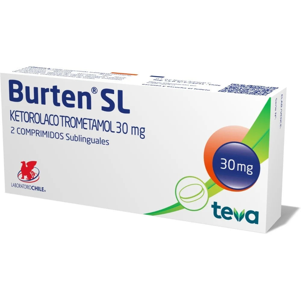 Burten SL Ketorolaco Trometamol 30 MG x 2 Comprimidos