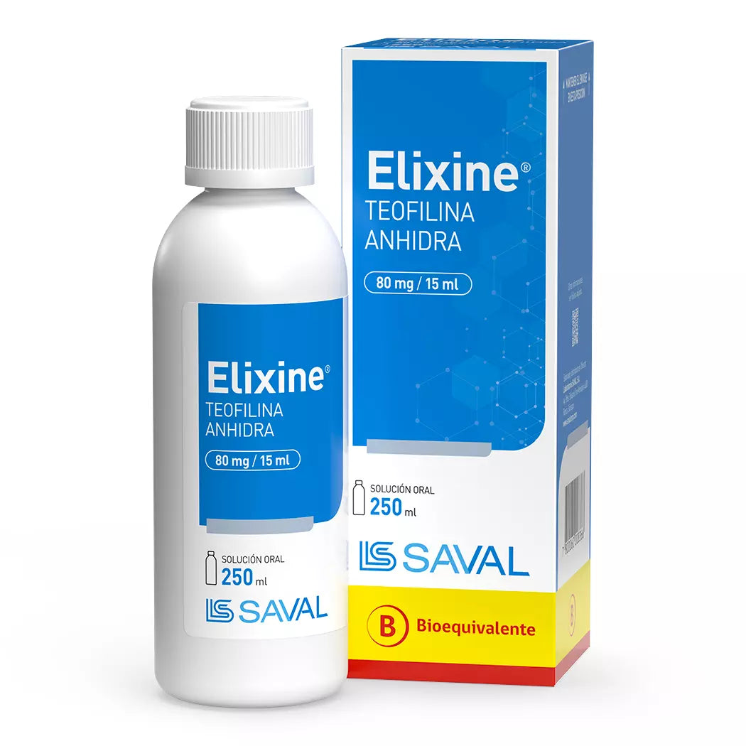 Elixine Teofilina Anhidra Solución Oral 250 ML