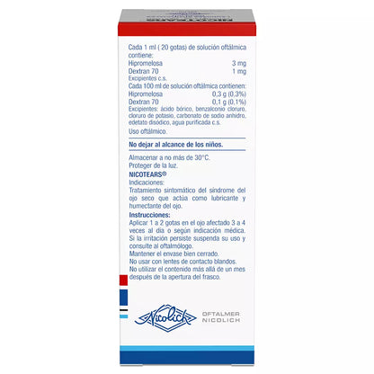 Nicotears Hipromelosa 3 MG / Dextran 1 MG / ML 20 ML
