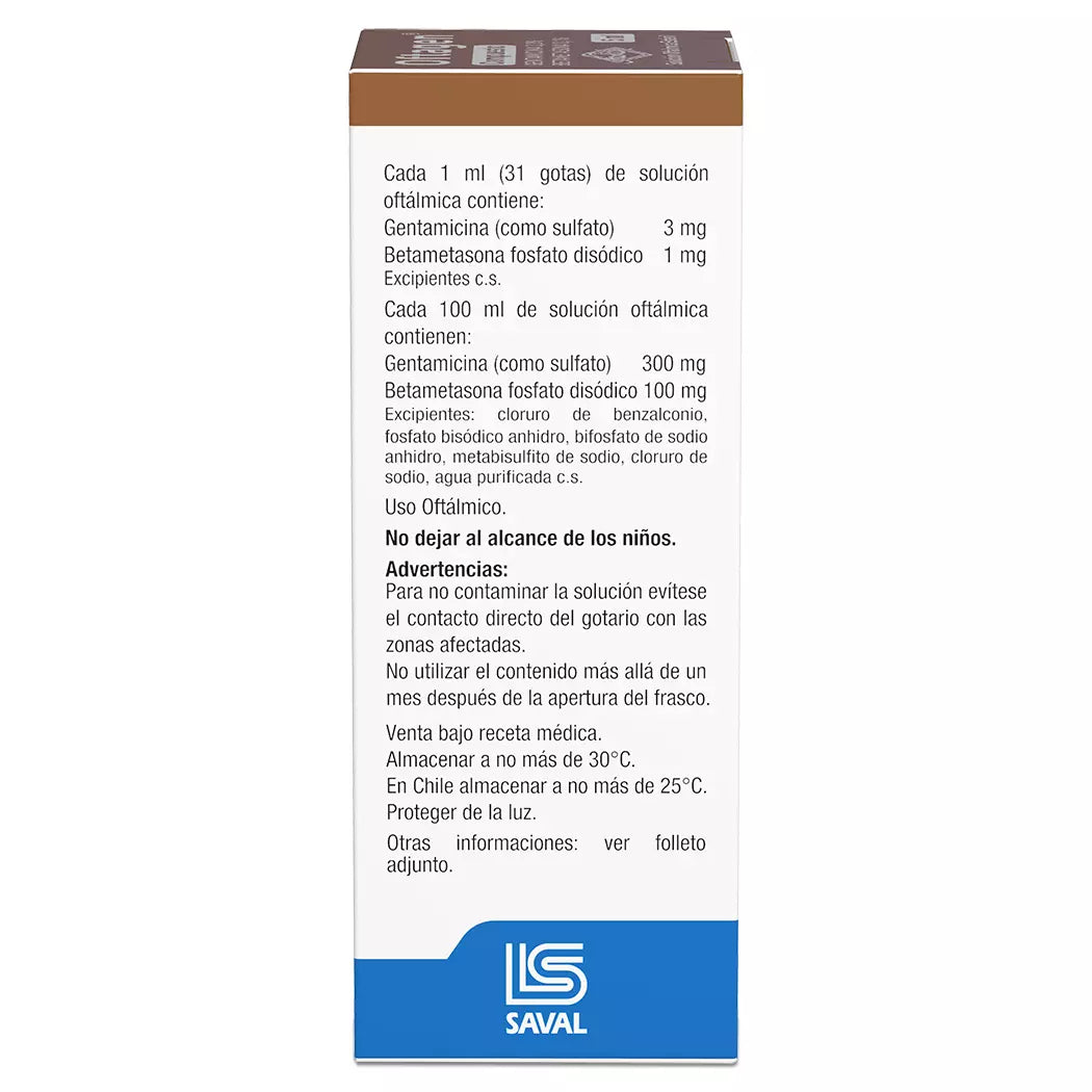 Oftagen Compuesto Gentamicina 0.3% / Betametasona 0.1% 5 ML