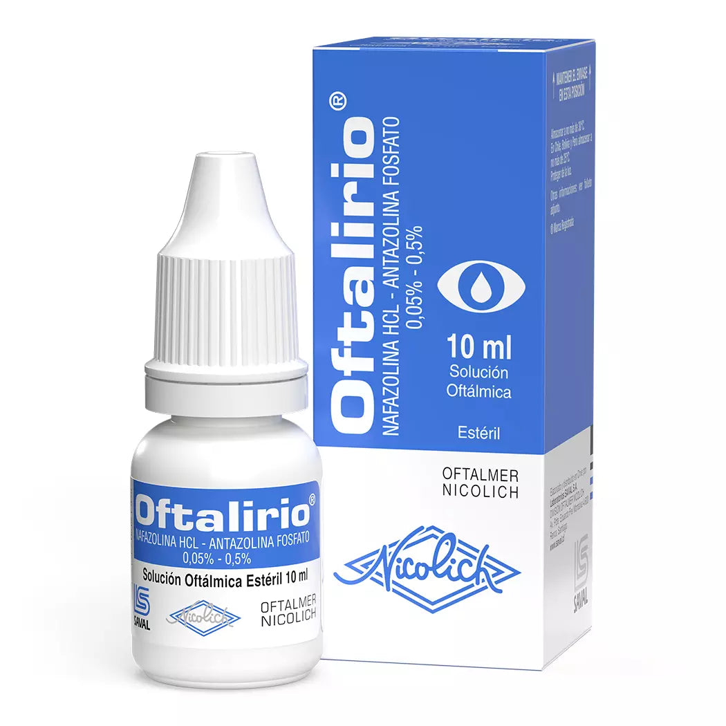 Oftalirio Nafazolina HCL - Antazolina Fosfato 0.05% - 0.5% x 10 ML