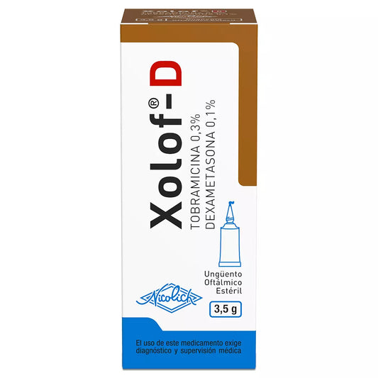 Xolof-D Ungüento Tobramicina 0.3 / Dexametasona 0.1 x 3.5 G