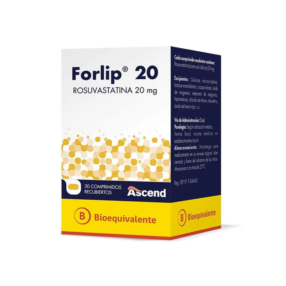 Forlip Rosuvastatina 20 MG x 30 Comprimidos