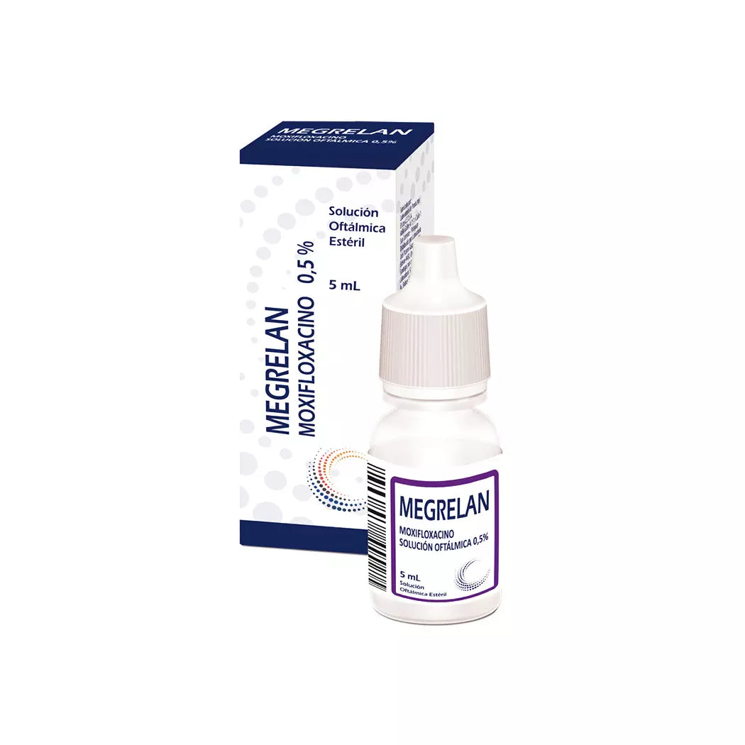 Megrelan Moxifloxacino 0.5% Solución Oftálmica x 5 ML