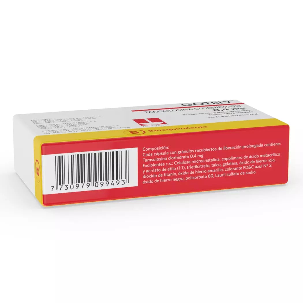 Gotely Tamsulosina 0.4 MG 30 Cápsulas
