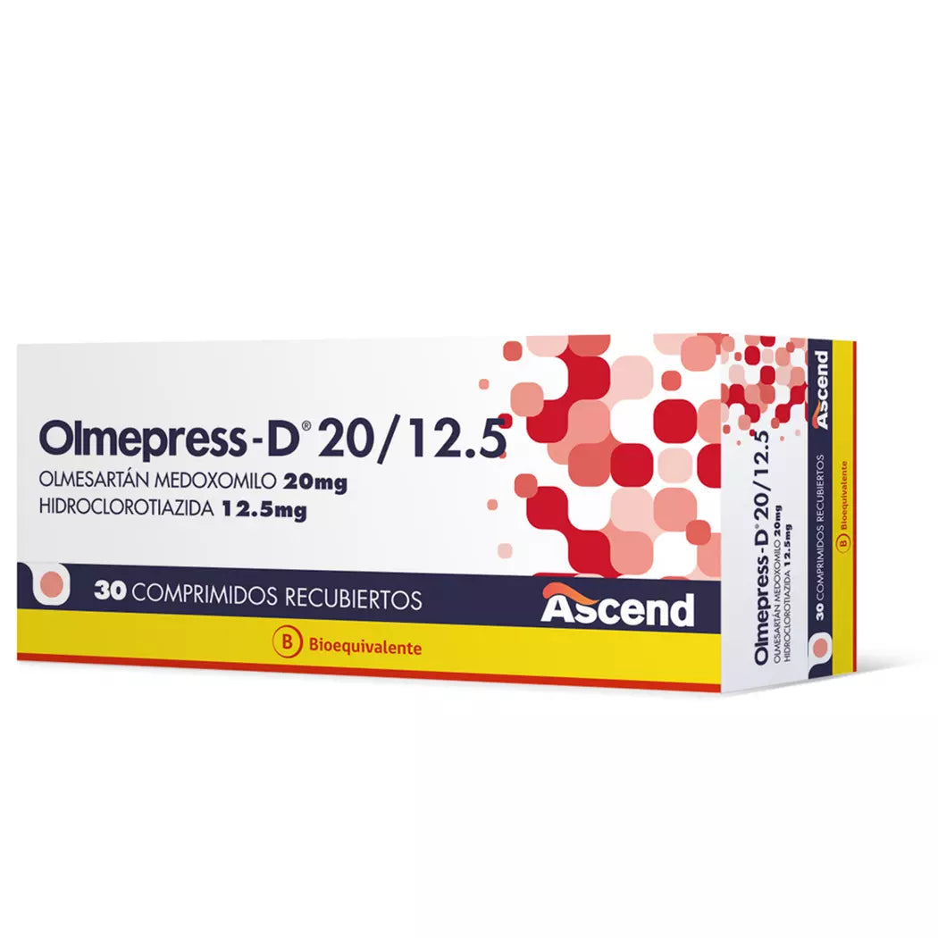 Olmepress D 20/12.5 Olmesartan / Hidroclorotiazida x 30 Comprimidos