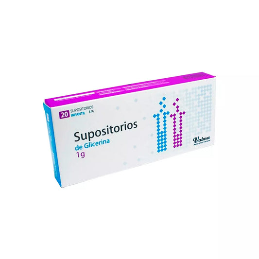 Supositorio Glicerina Infantil 1/4 1 G x 20 Unidades