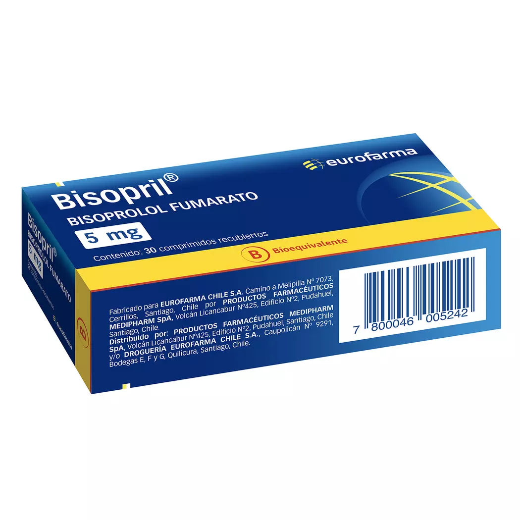 Bisopril Bisoprolol Fumarato 5 MG x 30 Comprimidos