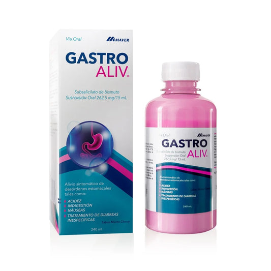 Gastroaliv Subsalicilato De Bismuto 262 MG / 15 ML x 240 ML