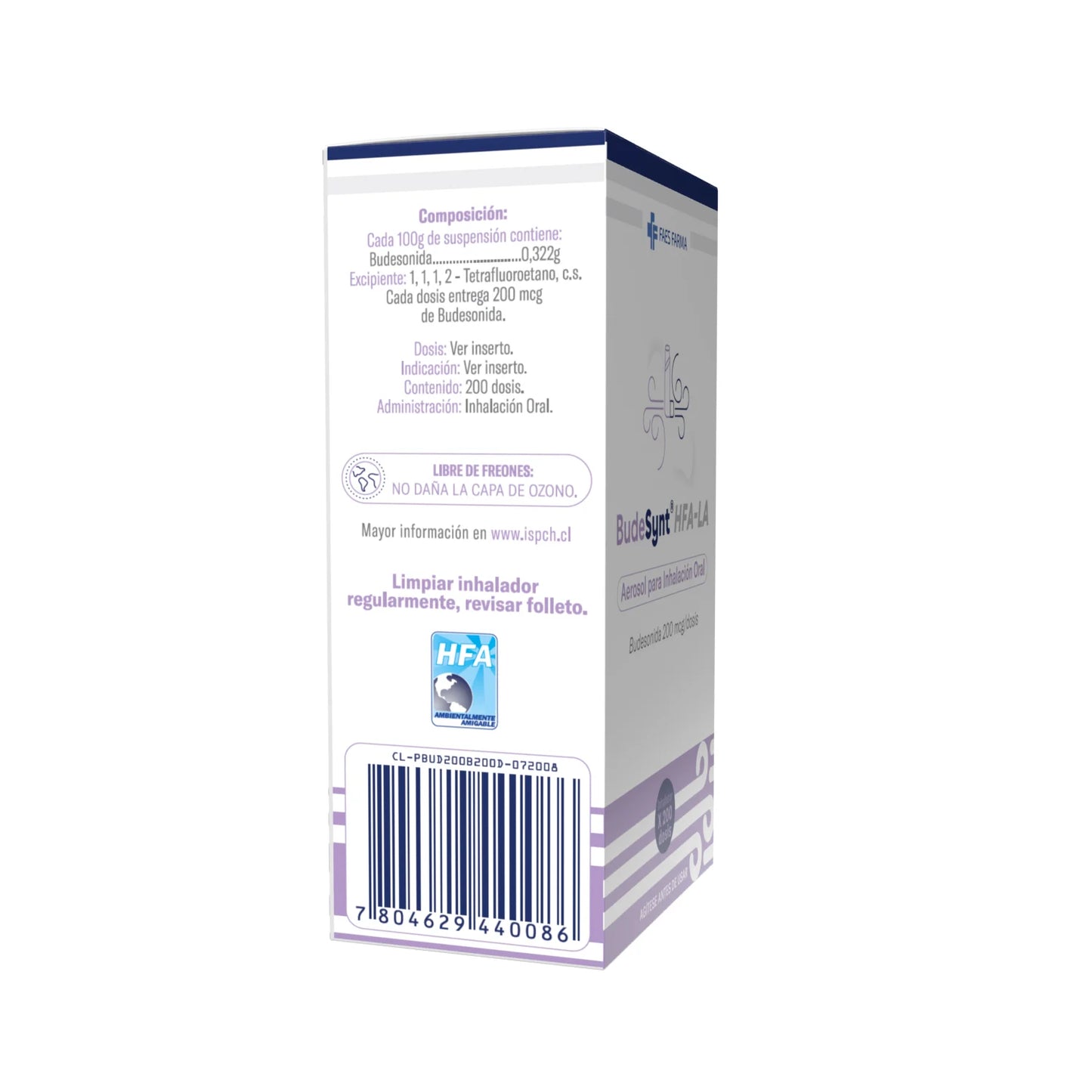 Budesynt HFA-LA Budesonida 200 MCG / Dosis