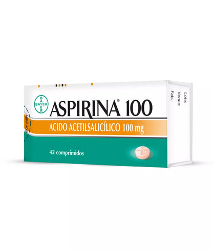 Aspirina Ácido Acetilsalicílico 100 MG 42 Comprimidos