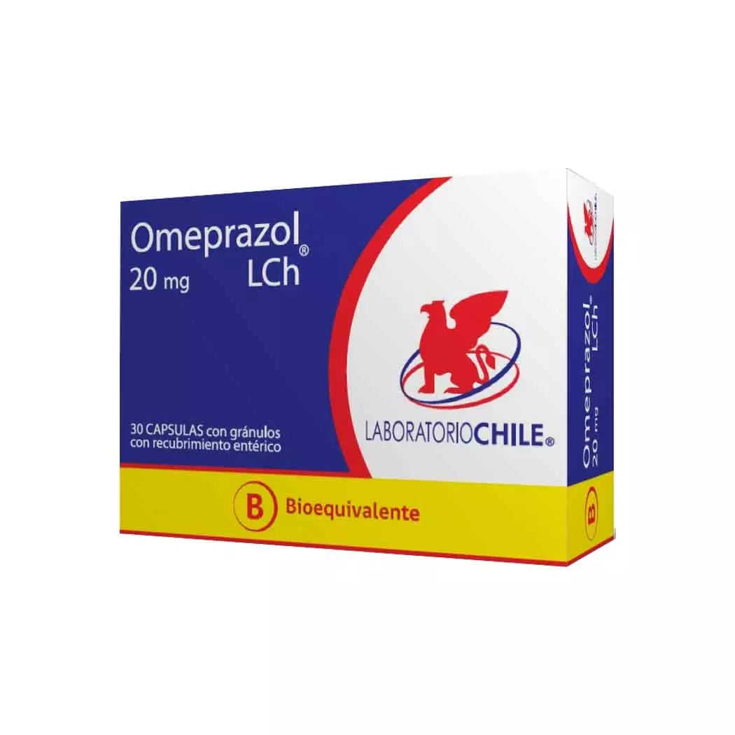 Omeprazol 20 MG x 30 Cápsulas Laboratorio de Chile