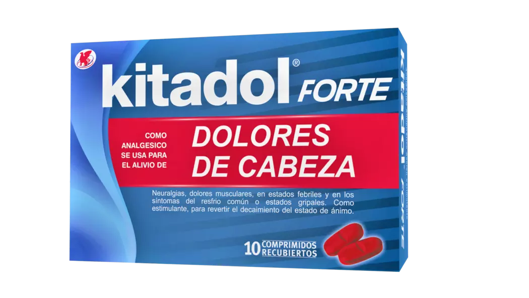Kitadol Forte Paracetamol Cafeína x 10 Comprimidos