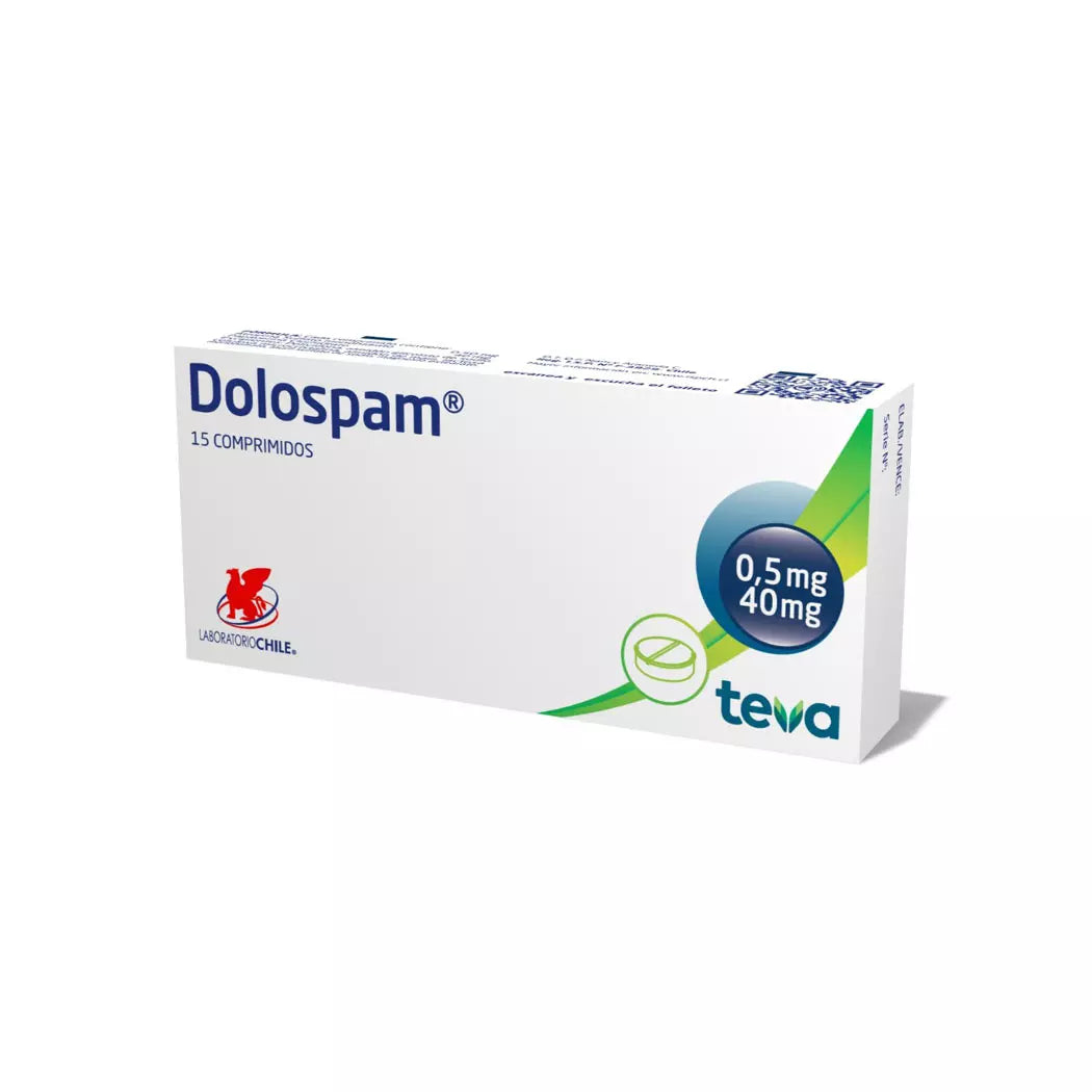 Dolospam Papaverina 40 MG / Atropina 0.50 MG x 15 Comprimidos