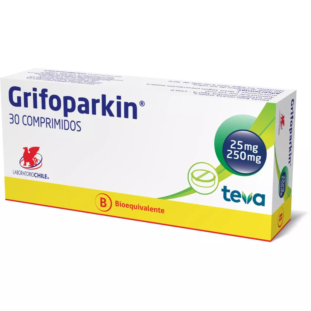 Grifoparkin Levodopa 250 / Carbidopa 25 MG x 30 Comprimidos