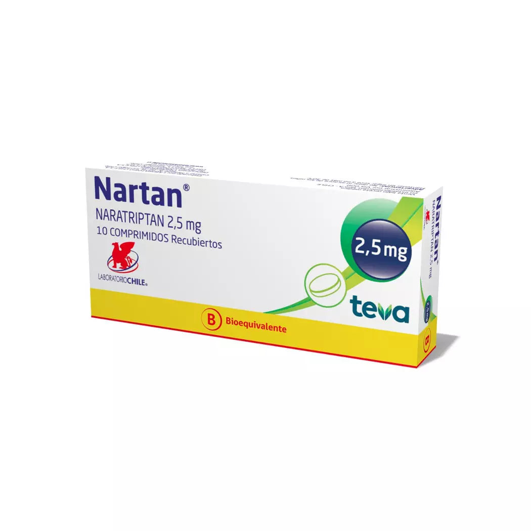 Nartan Naratriptan 2.5 MG x 10 Comprimidos Recubiertos