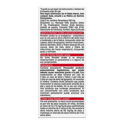 Panadol Jarabe Paracetamol 160 MG / 5 ML 60 ML