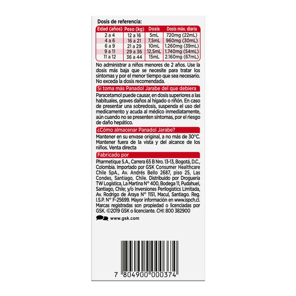 Panadol Jarabe Paracetamol 160 MG / 5 ML 60 ML