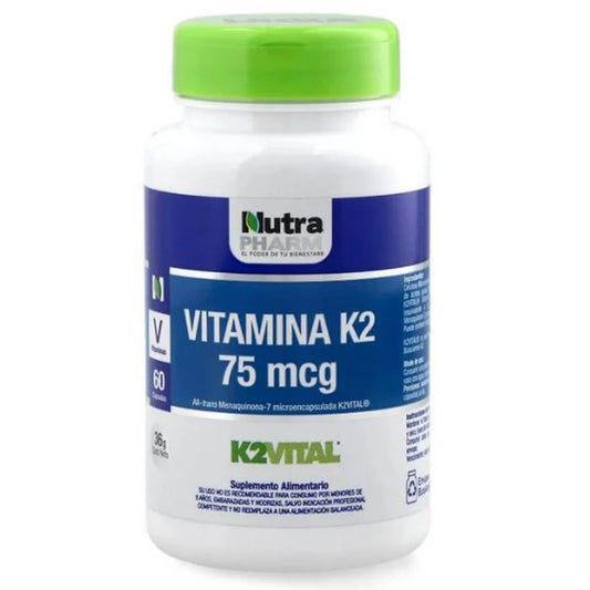 Vitamina K2 75 MCG 60 Cápsulas